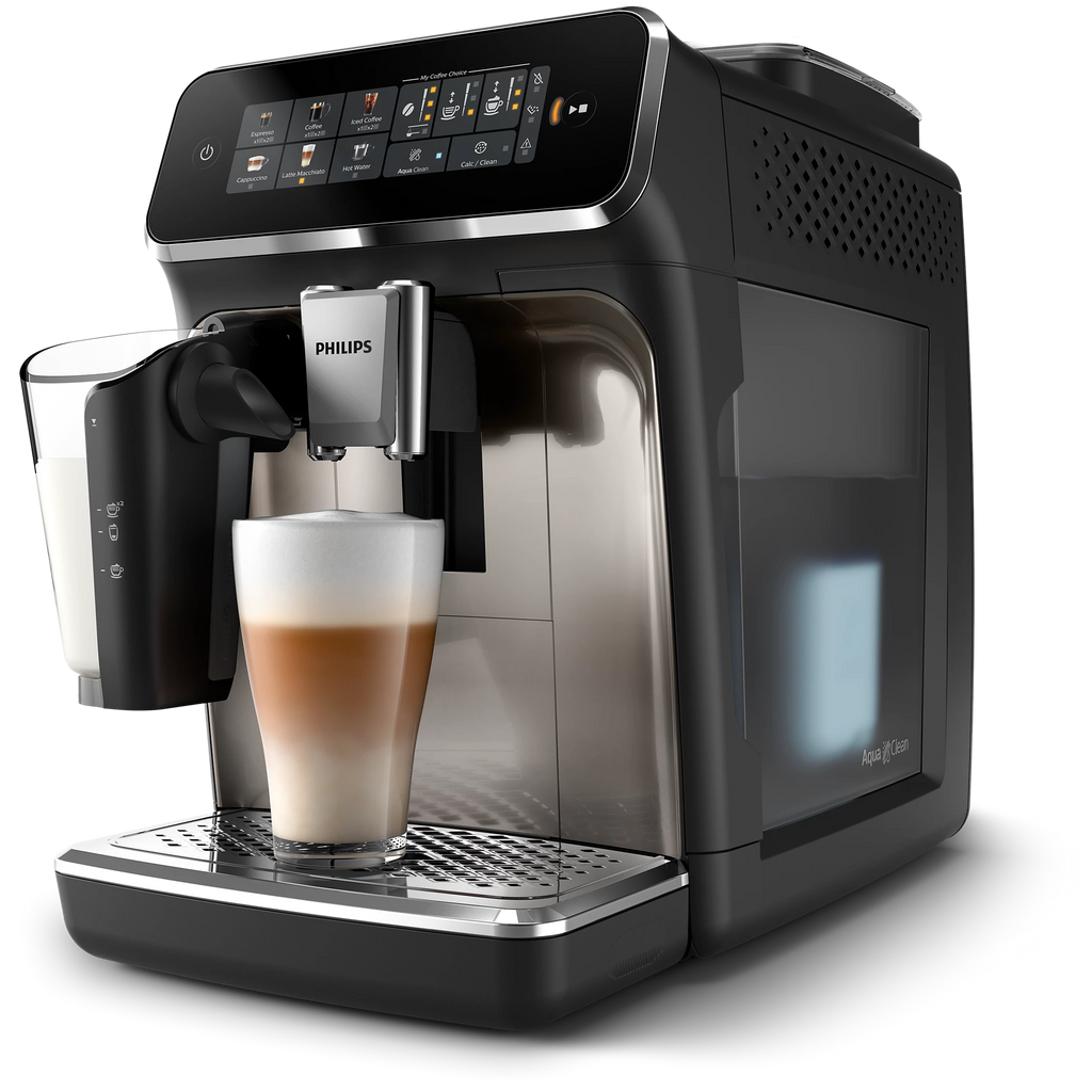Philips 3300 Series Fully Automatic Coffee Machine - 6 Drinks, Black Chrome (EP3347/90)