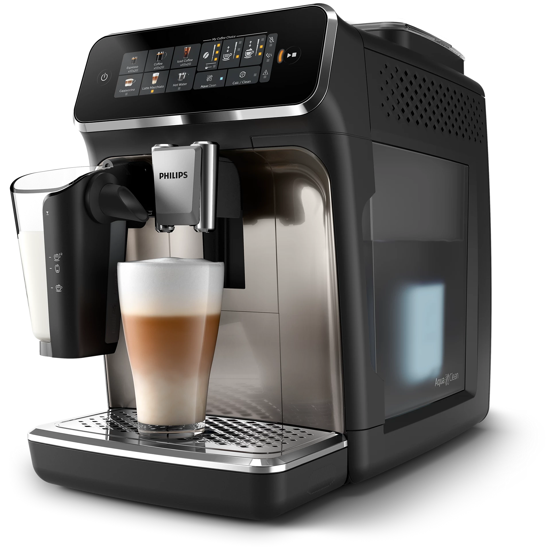 Philips 3300 Series Fully Automatic Coffee Machine - 6 Drinks, Black Chrome (EP3347/90)