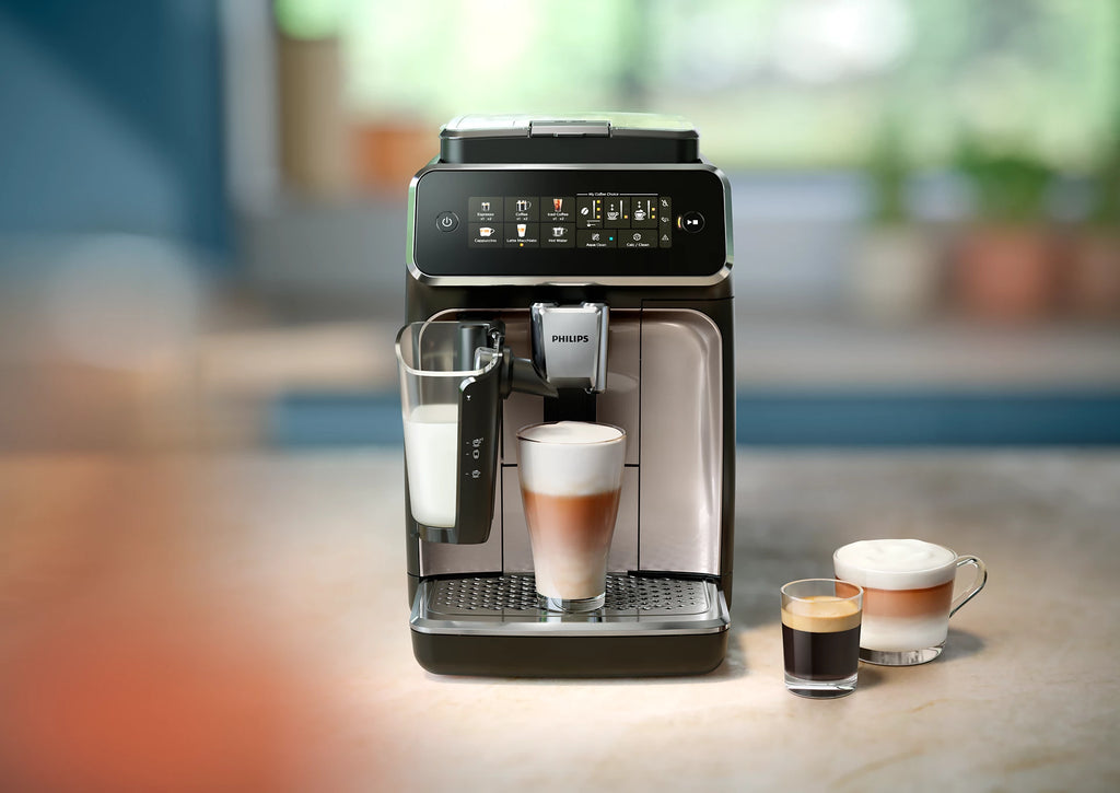 Philips 3300 Series Fully Automatic Coffee Machine - 6 Drinks, Black Chrome (EP3347/90)