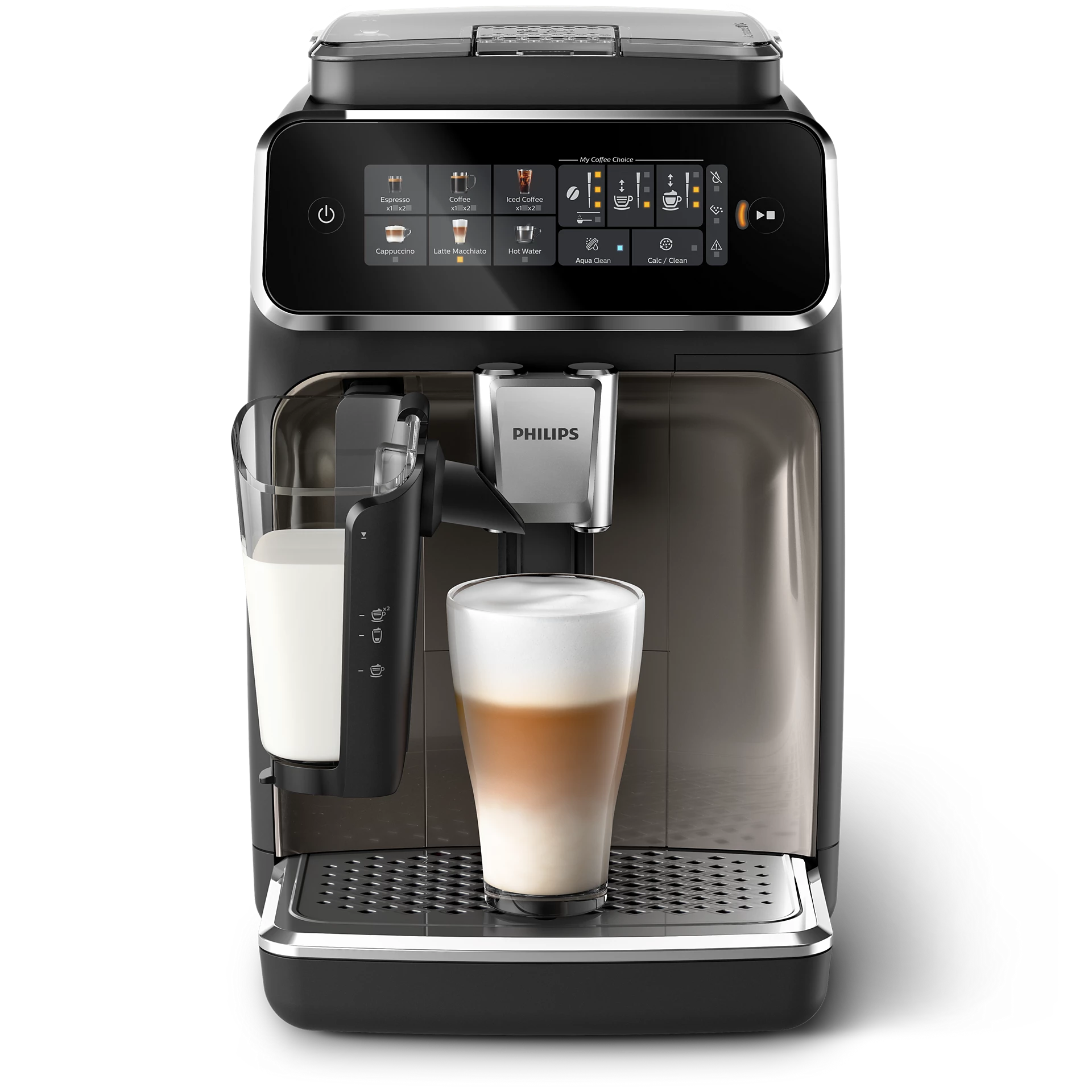 Philips 3300 Series Fully Automatic Coffee Machine - 6 Drinks, Black Chrome (EP3347/90)