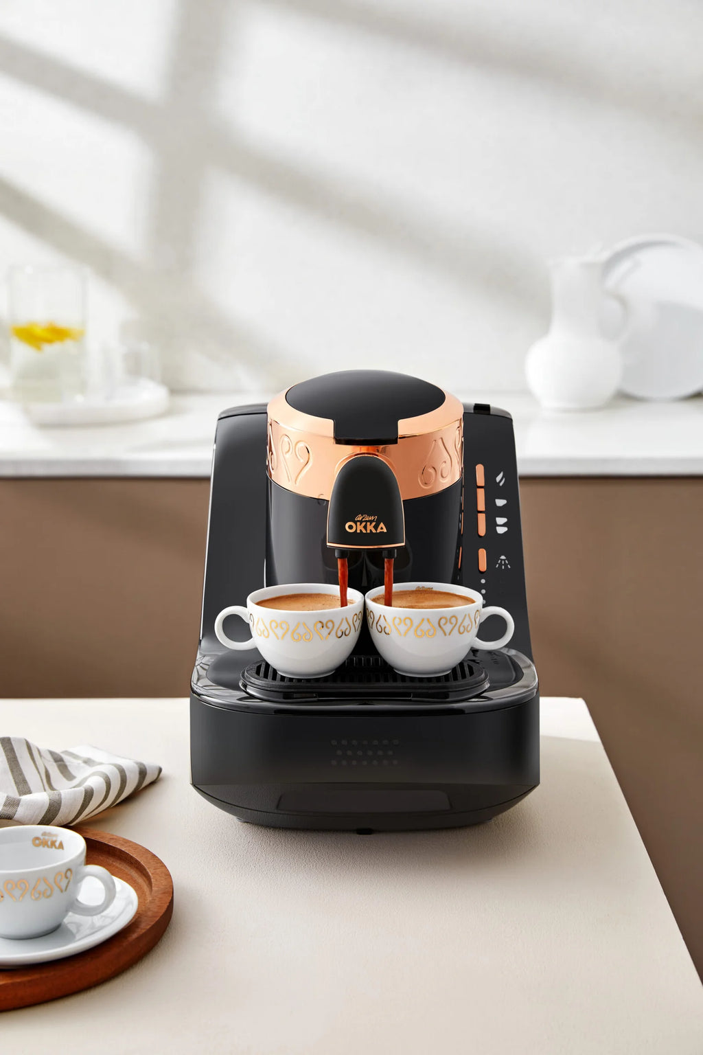 Arzum OKKA Automatic Turkish Coffee Machine – Black, Copper